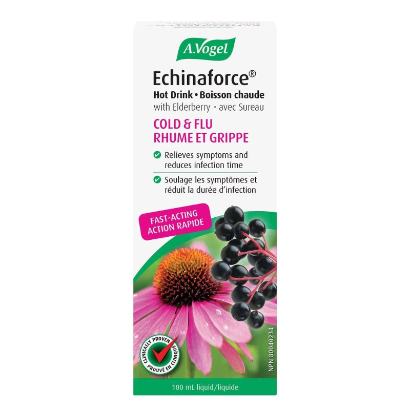 A. Vogel echinaforce rhume grippe boisson chaude avec sureau traitement 100 ml liquide