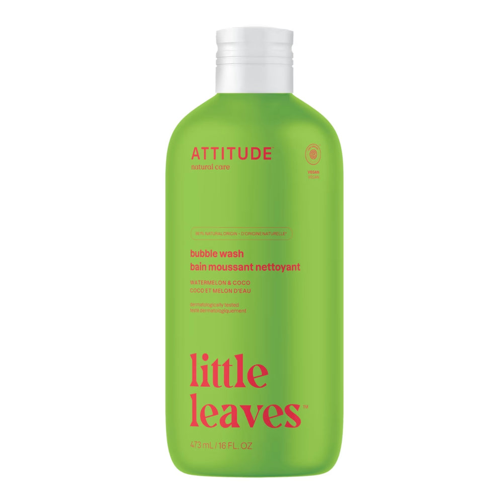 Attitude Little Leaves Bain moussant nettoyant enfants - Coco et Melon d'eau Little Leaves Kids Bubble Wash - Watermelon & Coco