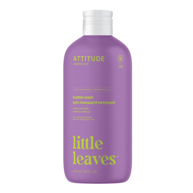 Attitude Little Leaves Bain moussant nettoyant enfants - Poire et vanille Little Leaves Kids Bubble Wash - Vanilla & pear