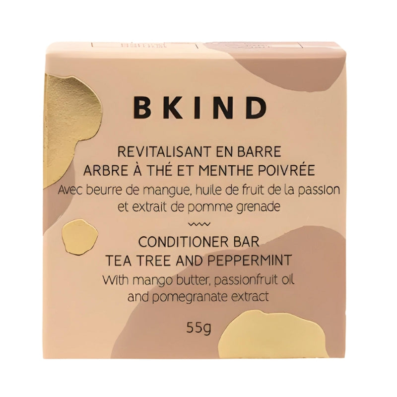 Bkind Revitalisant en barre -  Arbre à thé et menthe poivrée Conditioner bar - Tea tree and peppermint