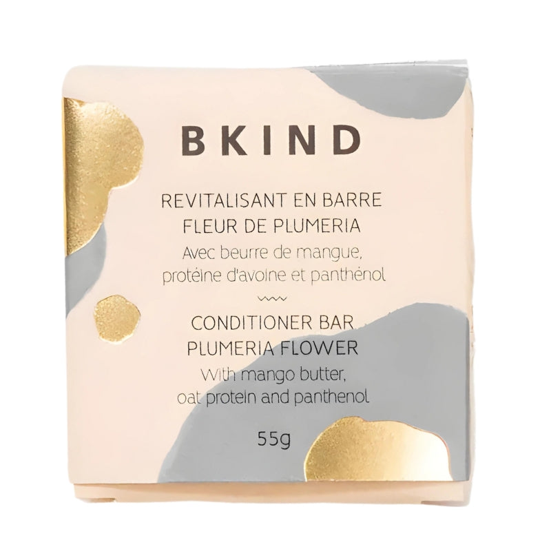 BKIND Revitalisant en barre - Fleur de plumeria Conditioner bar - Plumeria flower