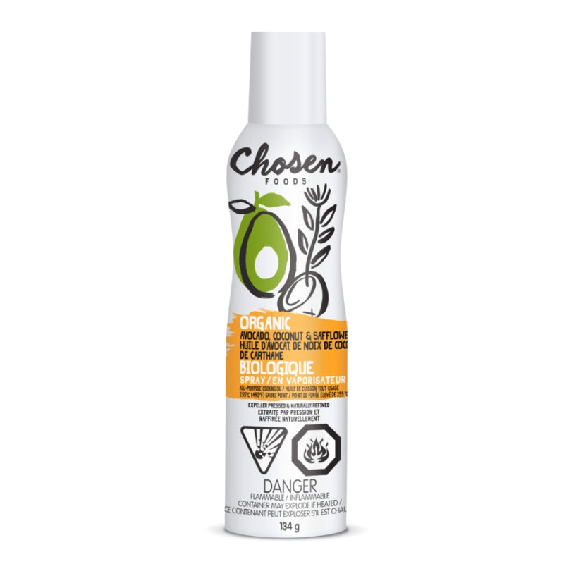 Chosen Foods Vaporisateur d'huile d'avocat, de noix de coco et de carthame biologique