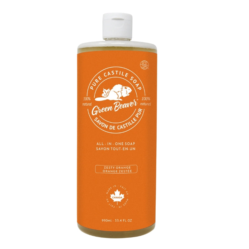 Green beaver Savon de Castille pur tout-en-un - Orange