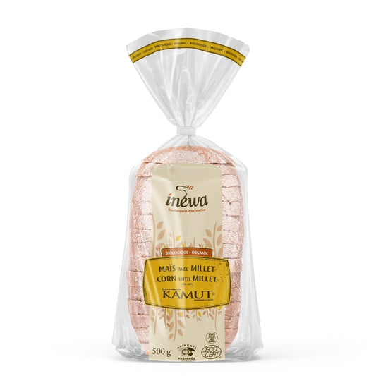 Inéwa Pain Maïs avec millet Biologique Organic corn with millet Kamut