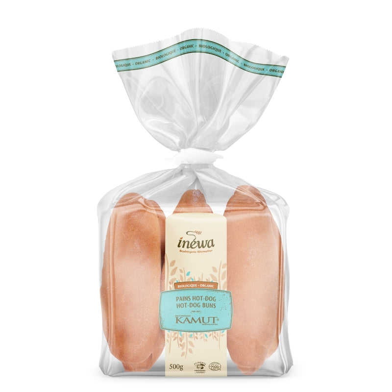 Inéwa Pains Hot-dog Biologique Organic Hot-Dog buns kamut