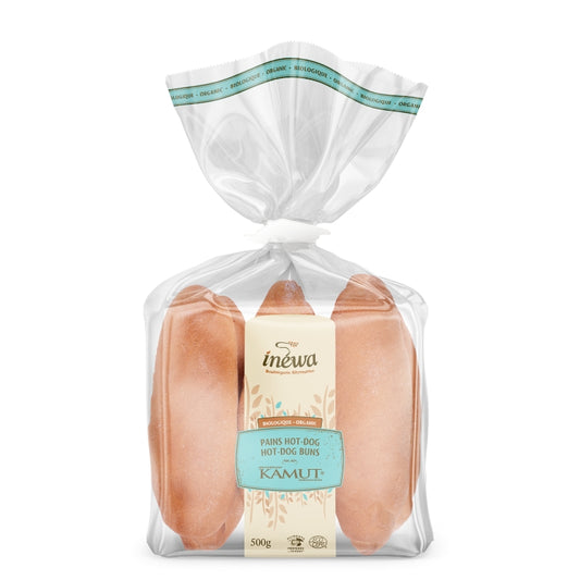 Inéwa Pains Hot-dog Biologique Organic Hot-Dog buns kamut