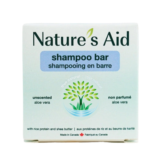 Nature's Aid Shampooing En Barre Non Parfumé Aloe Vera Shampoo Bar Unscented Aloe Vera