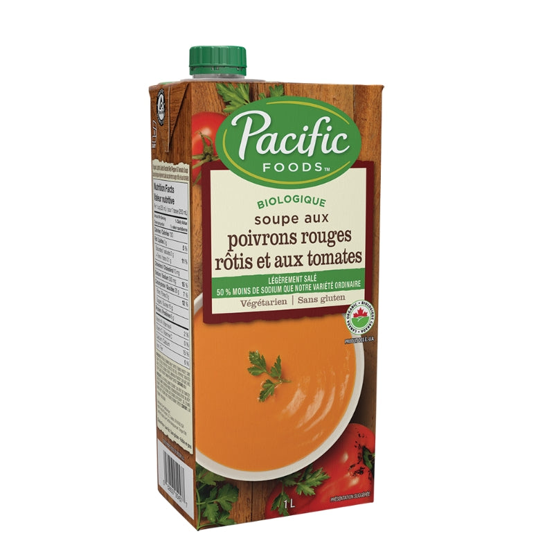 Pacific Soupe aux poivrons rouges et tomates faibles en sodium Roasted red pepper and tomato soup - Low sodium