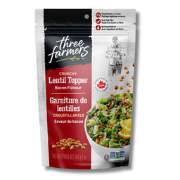 Three Farmers Garniture de lentilles - Saveur de bacon Lentil topper - Bacon flavour