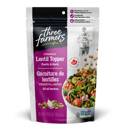 Three farmers Garniture de lentilles - Ail et herbes Lentil topper - Garlic & herbs