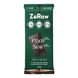 Zo Raw - Chocolat protéiné noir 72%