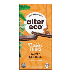 alter eco chocolat noir biologique truffle thins - caramel sale