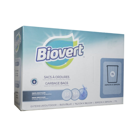 biovert Sac à ordures blancs - Bleu