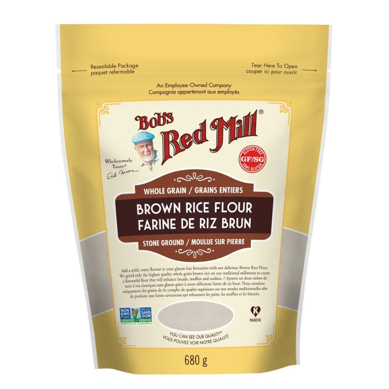 bob red mill farine riz brun-680g
