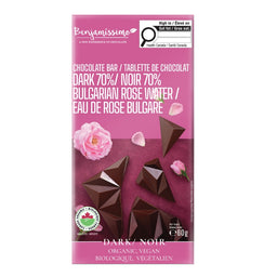 Benjamissimo Tablette de chocolat noir 70% - Eau de rose bulgare