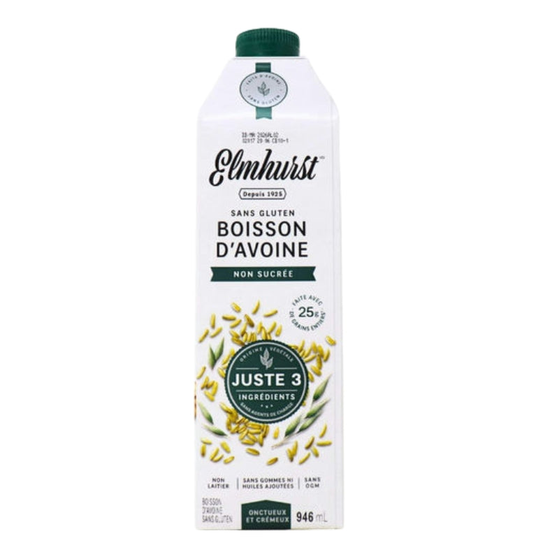 Elmhurst 1925 Boisson d'Avoine Non Sucrée