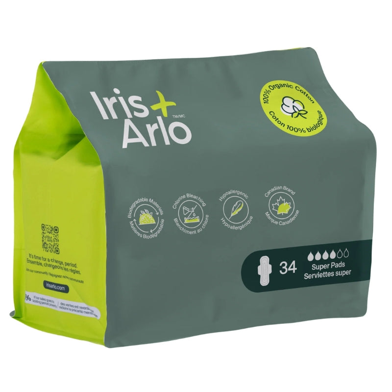 Iris + Arlo - Serviettes avec ailes en coton biologique - Super - 40 serviettes