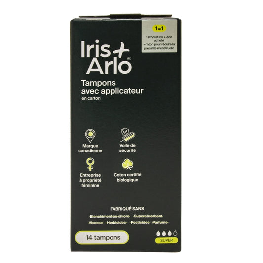 Iris + arlo Tampons avec applicateur biologique - Super