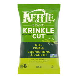 kettle Croustilles Krinkle Cut - Cornichons à l'aneth Potato chips - Krinkle cut - Dill pickle