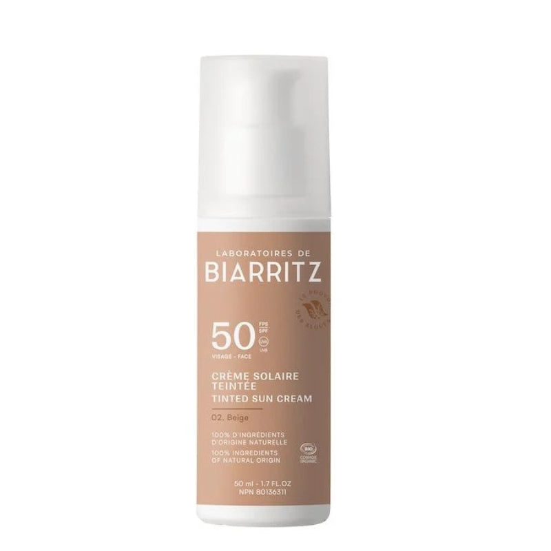 laboratoires de biarritz Crème Solaire Visage Teintée Beige SPF50 Bio