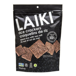 Laiki - Craquelins de riz - Riz noir et sel de mer - 100 g