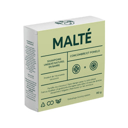 Malté Shampoing barre naturel - Concombre et Pomelo