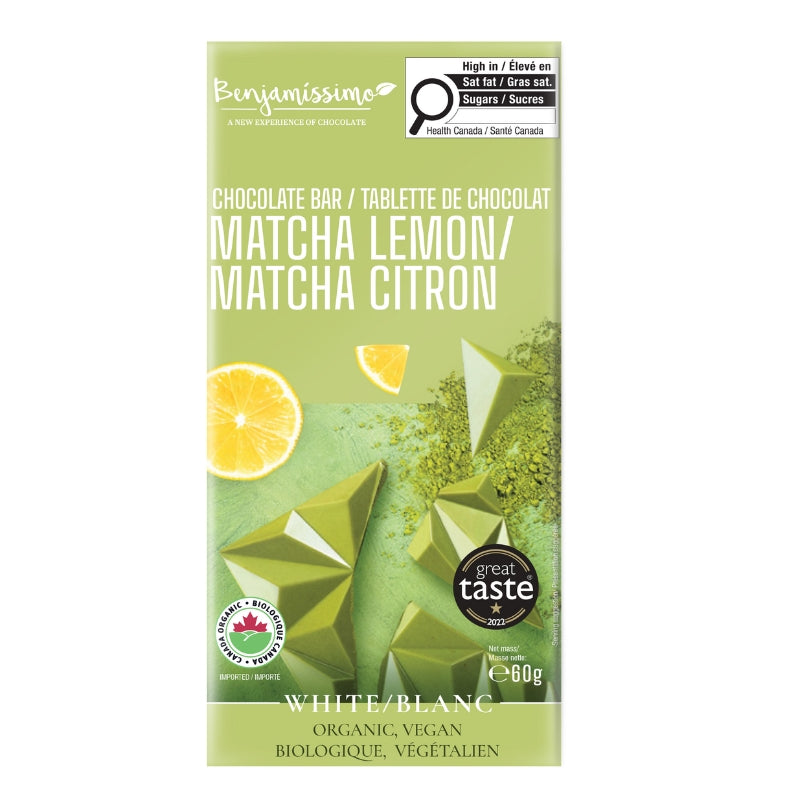 Benjamissimo Tablette de chocolat blanc - Matcha & citron