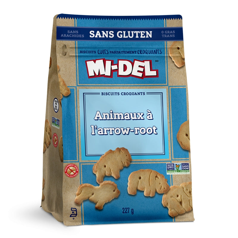Mi-Del - biscuits croquants animaux à l'arrowroot - 227g