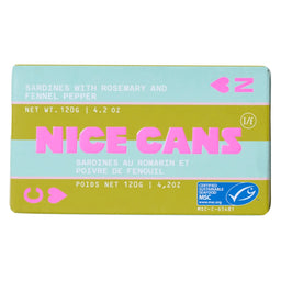 Nice Cans - Sardines au romarin poivre de fenouil - 120 g