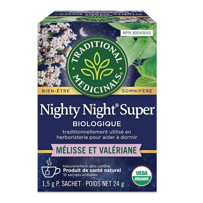 Thé Bio Nighty Night Super avec Valériane
