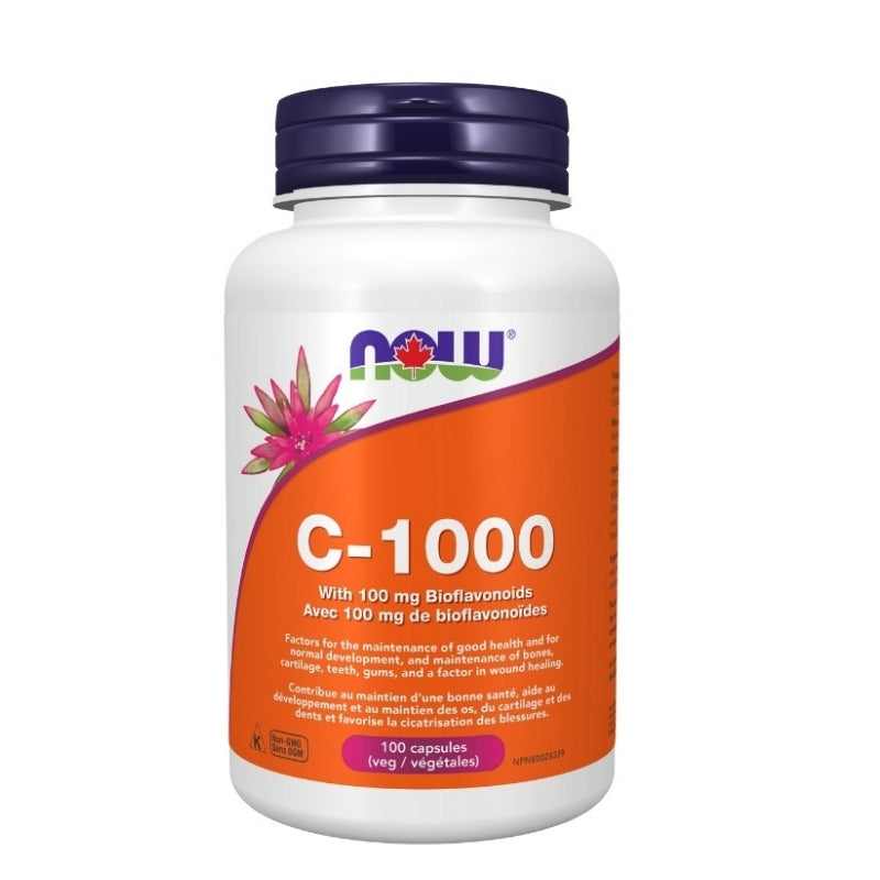 now c-1000 avec 100 mg de bioflavonoides 100 capsules végétales sans ogm