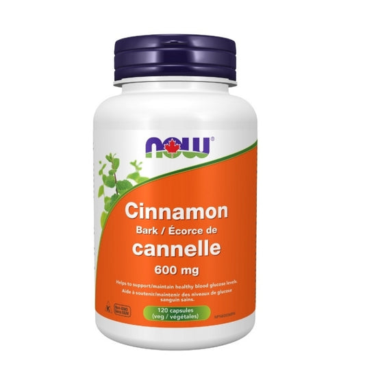 now cannelle 600 mg niveaux de glucose sanguin sains 120 capsules sans ogm