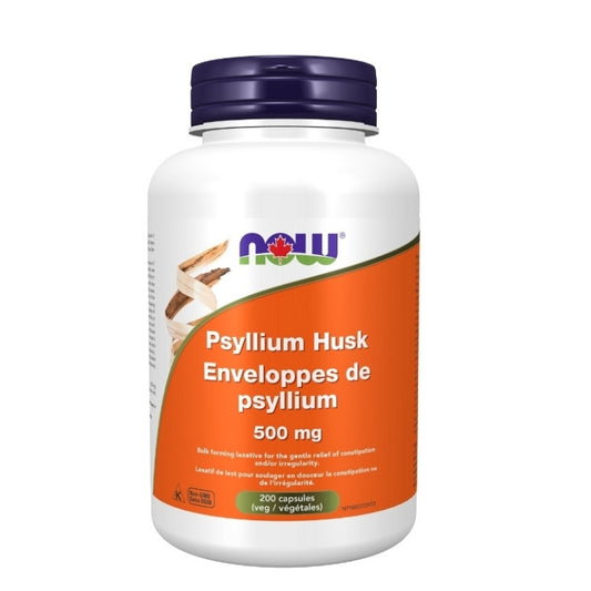 now enveloppes de psyllium 500 mg 200 capsules végétales