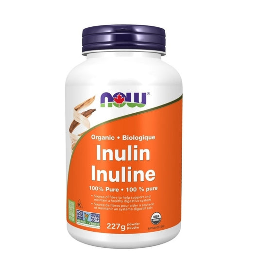 now biologique inuline 100% pure maintenir système digestif sain sans ogm 227 g poudre