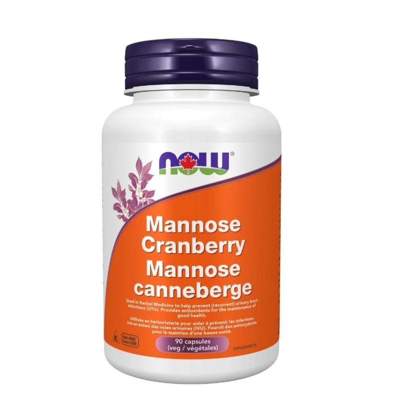 now mannose canneberge prévenir infections urinaires sans ogm 90 capsules végétales