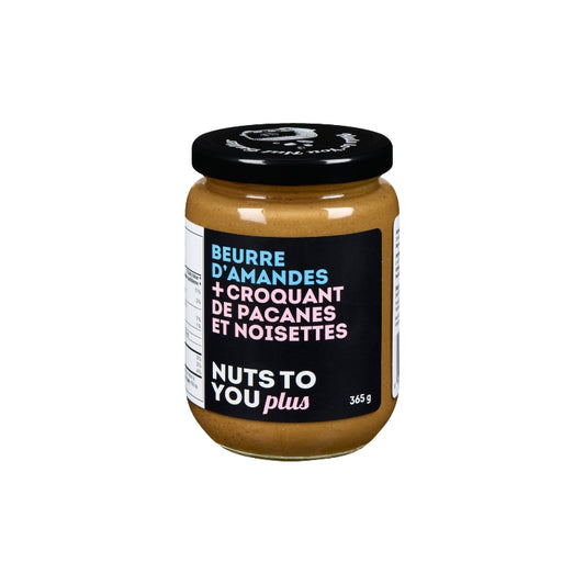 Nuts to you plus - Beurre d'amande + croquant de pacanes et noisettes