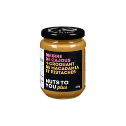 Nuts to you plus - Beurre de cajous + croquant de macadamia et pistaches