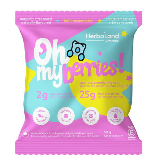 Herbaland Bonbons gélifiés Oh my berries - Melon d'eau acidulée