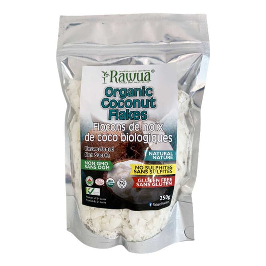Rawua - Flocons de noix de coco bio - Nature - 250 g