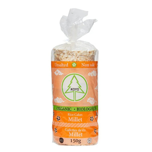 koyo foods Galettes de Riz Bio Millet Non Salé Rice cakes - Unsalted - Millet - Organic