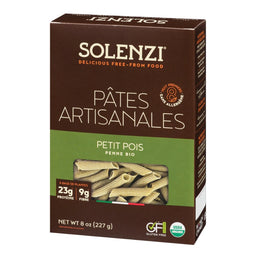 Solenzi - Pâtes artisanales de petit pois - Penne bio - 227 g