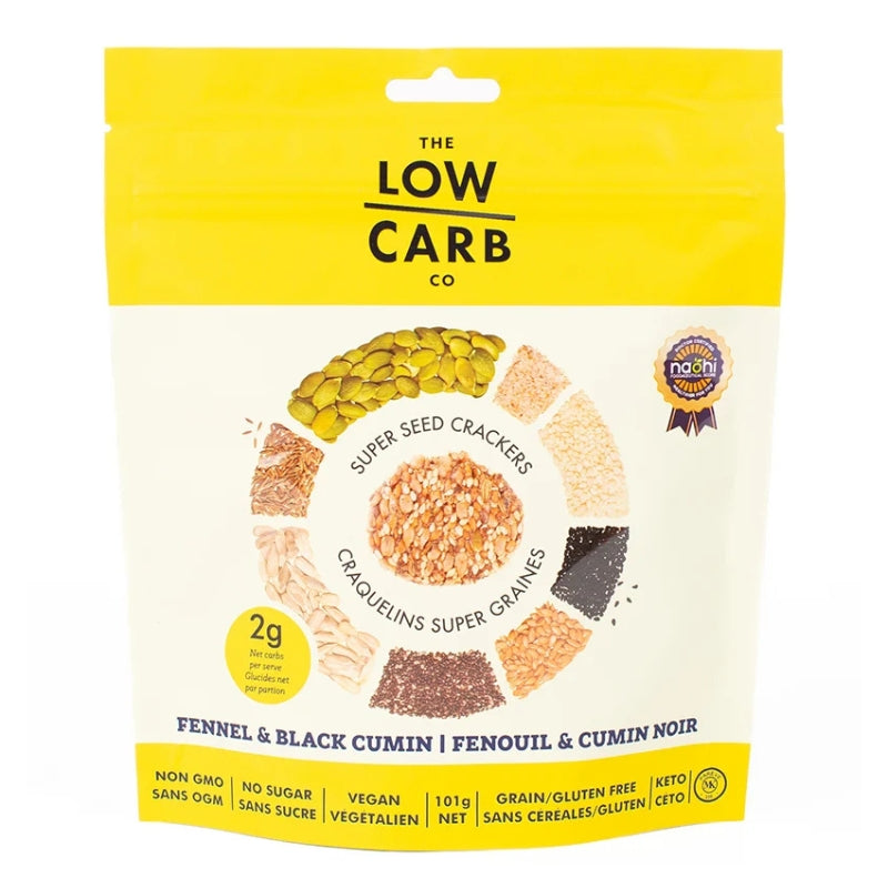 The Low Carb co - Craquelins - Fenouil & cumin noir - 101 g
