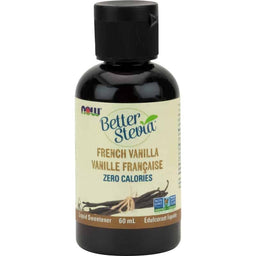 now betterstevia vanille française zéro calorie édulcorant liquide sans ogm 60 ml