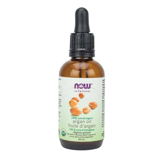 now huile d'argan 100% pure bioologique huile polyvalente 60 ml