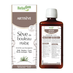 Herbalgem Artisève Sève de bouleau fraîche enrichie aux bourgeons 250ml