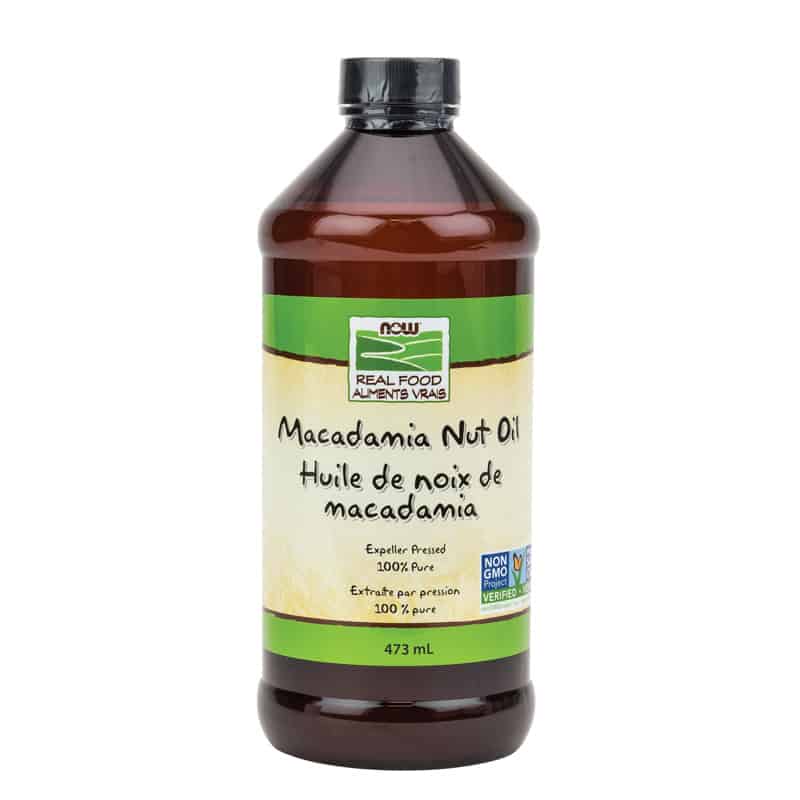 now aliments vrais huile de noix macadamia 100% pure extraite par pression sans ogm 473 ml