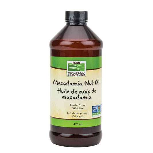 now aliments vrais huile de noix macadamia 100% pure extraite par pression sans ogm 473 ml