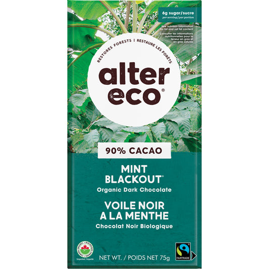 Chocolat noir intense bio Menthe