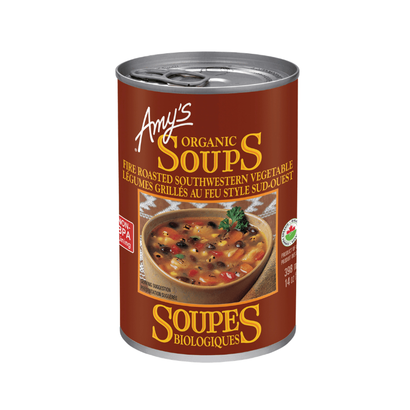 Fire roasted Southwestern vegetables soup organic
