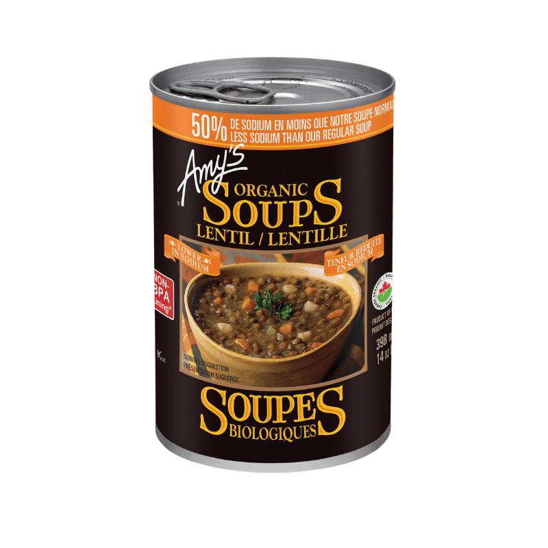Soupe aux lentilles bio - Teneur réduite en sodium